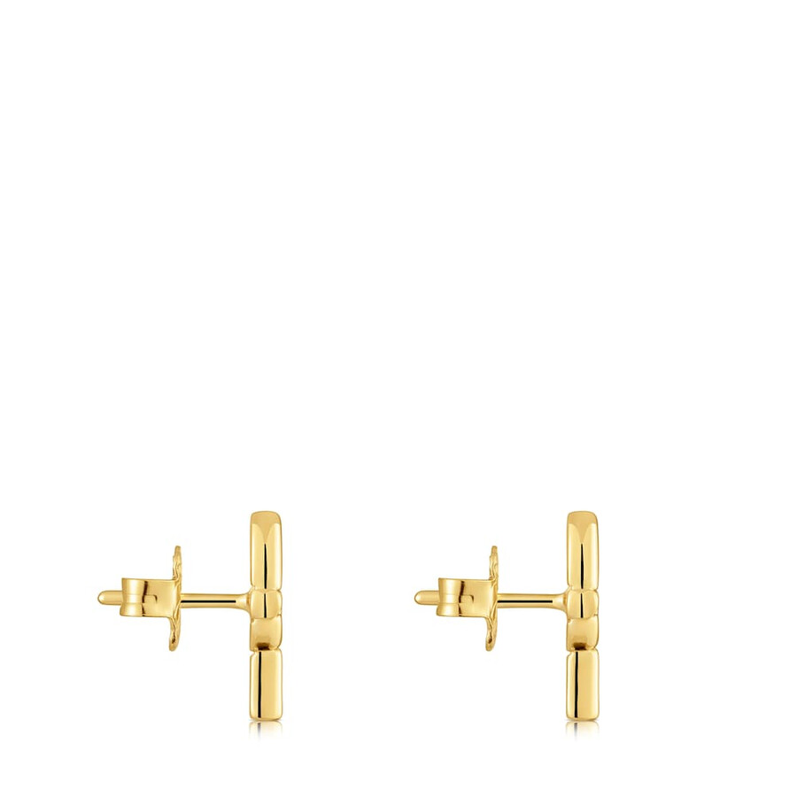 orecchini piccoli da 14 mm placcati in oro 18kt su argento tous manifesto