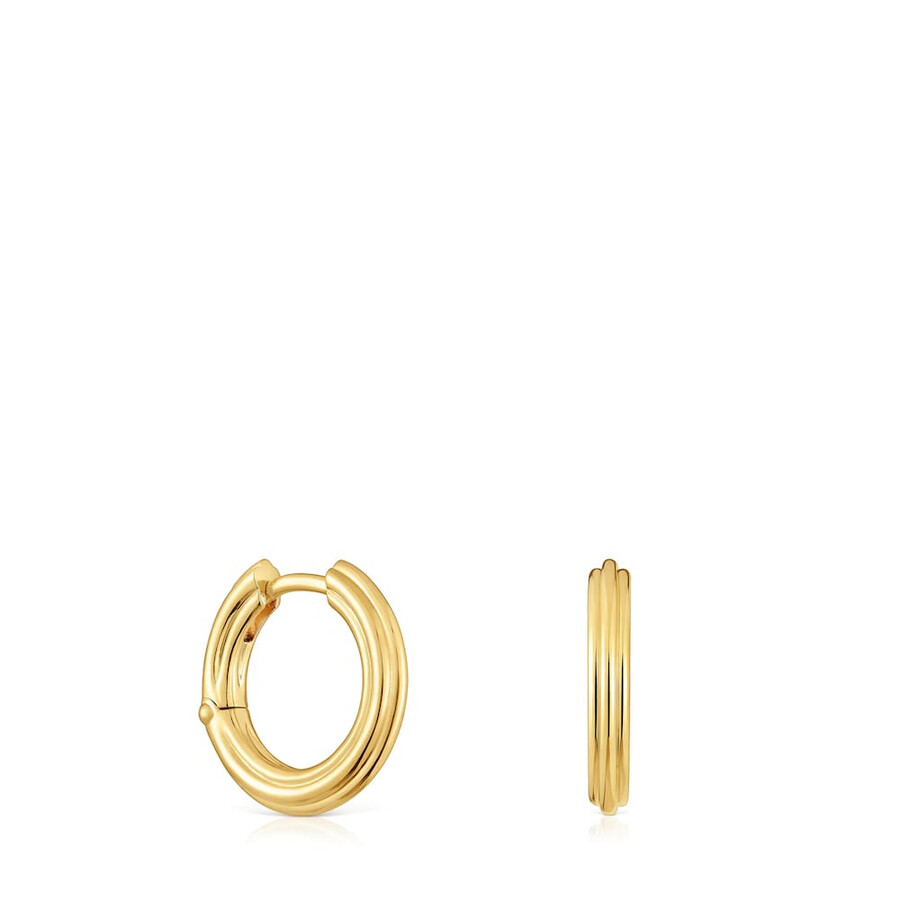 orecchini a cerchio in argento placcato oro 18kt tous 1950