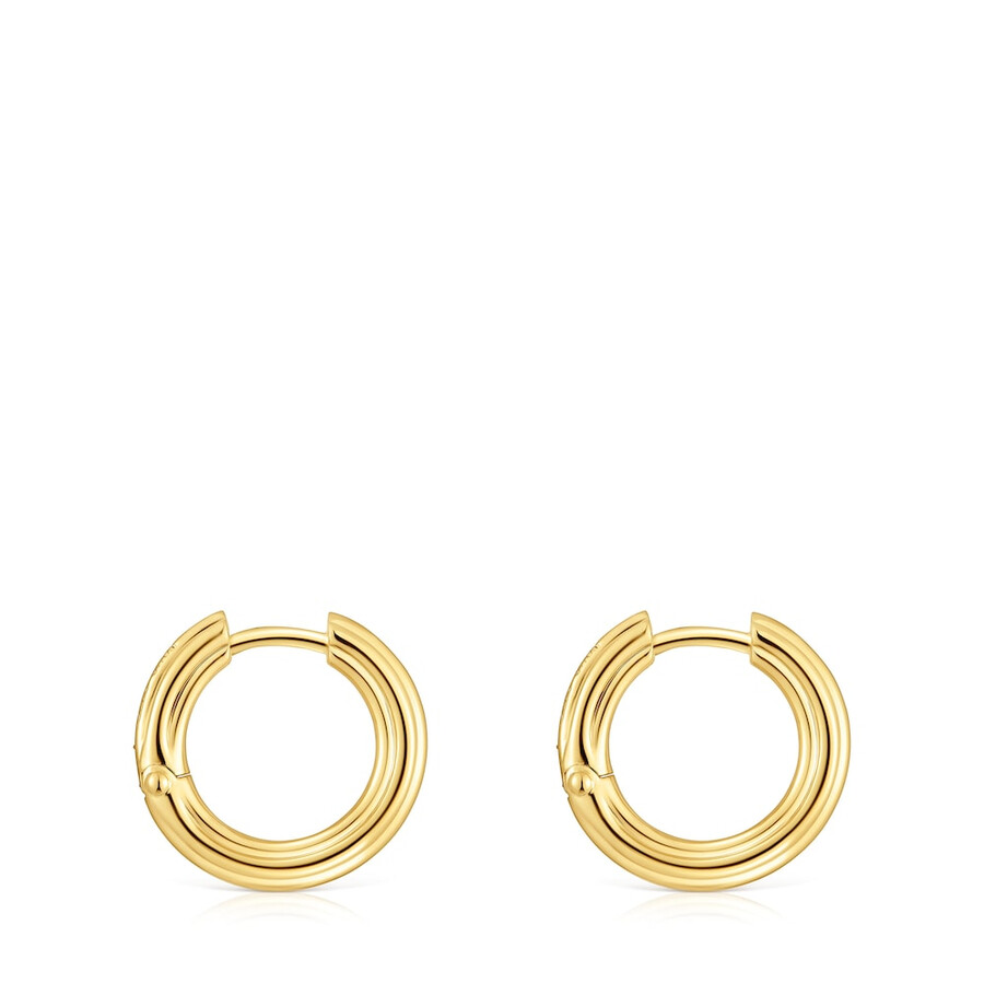 orecchini a cerchio in argento placcato oro 18kt tous 1950