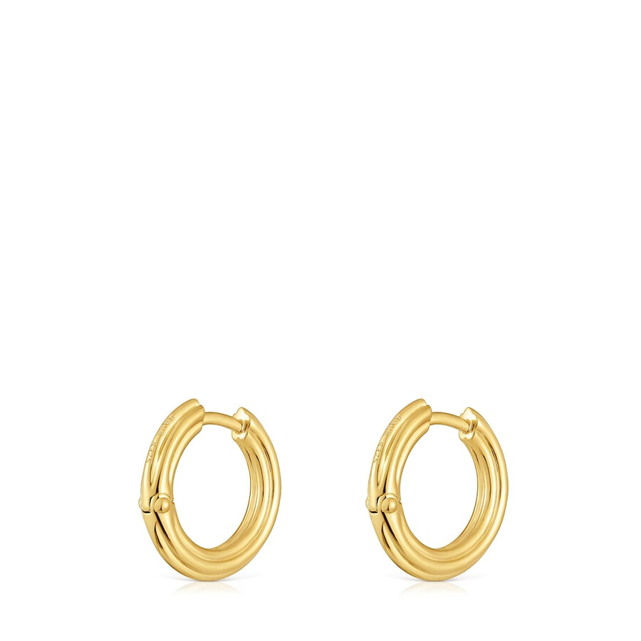 orecchini a cerchio in argento placcato oro 18kt tous 1950