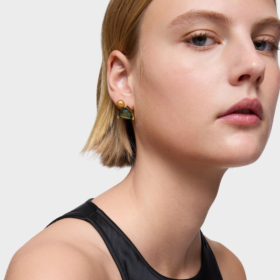 orecchini placcati in oro 18kt su argento e spinello verde creati nella collezione tous color lgg