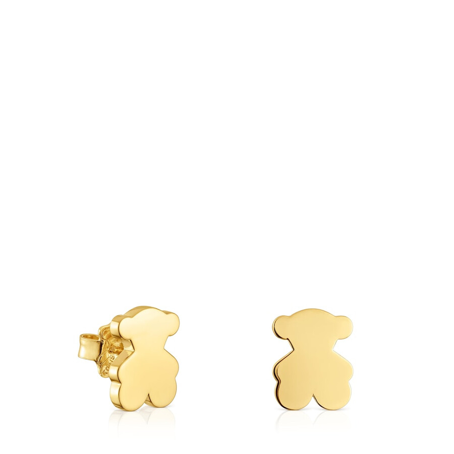 orecchini a forma di orso in argento placcato oro 18kt da 12 mm sweet dolls