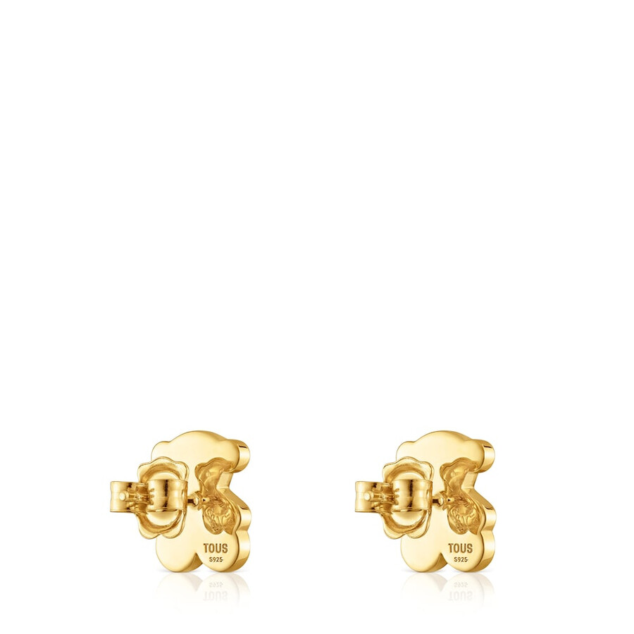 orecchini a forma di orso in argento placcato oro 18kt da 12 mm sweet dolls