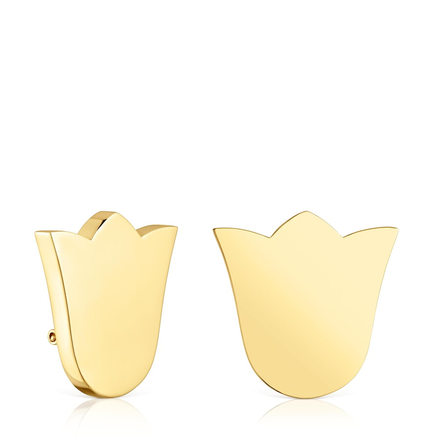 orecchini tulip sweet dolls da 29 mm placcati in oro 18kt su argento