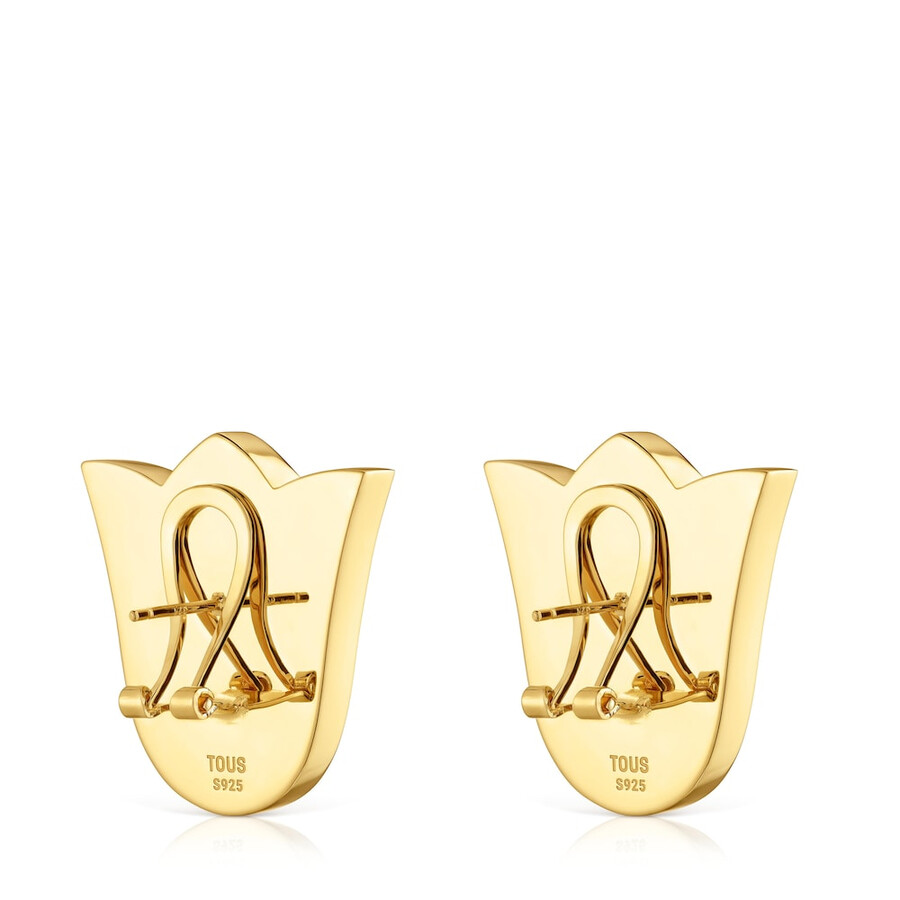 orecchini tulip sweet dolls da 29 mm placcati in oro 18kt su argento