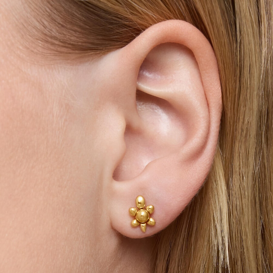 set di orecchini placcati in oro 18kt su argento con motivo tartaruga e perle coltivate virtual garden