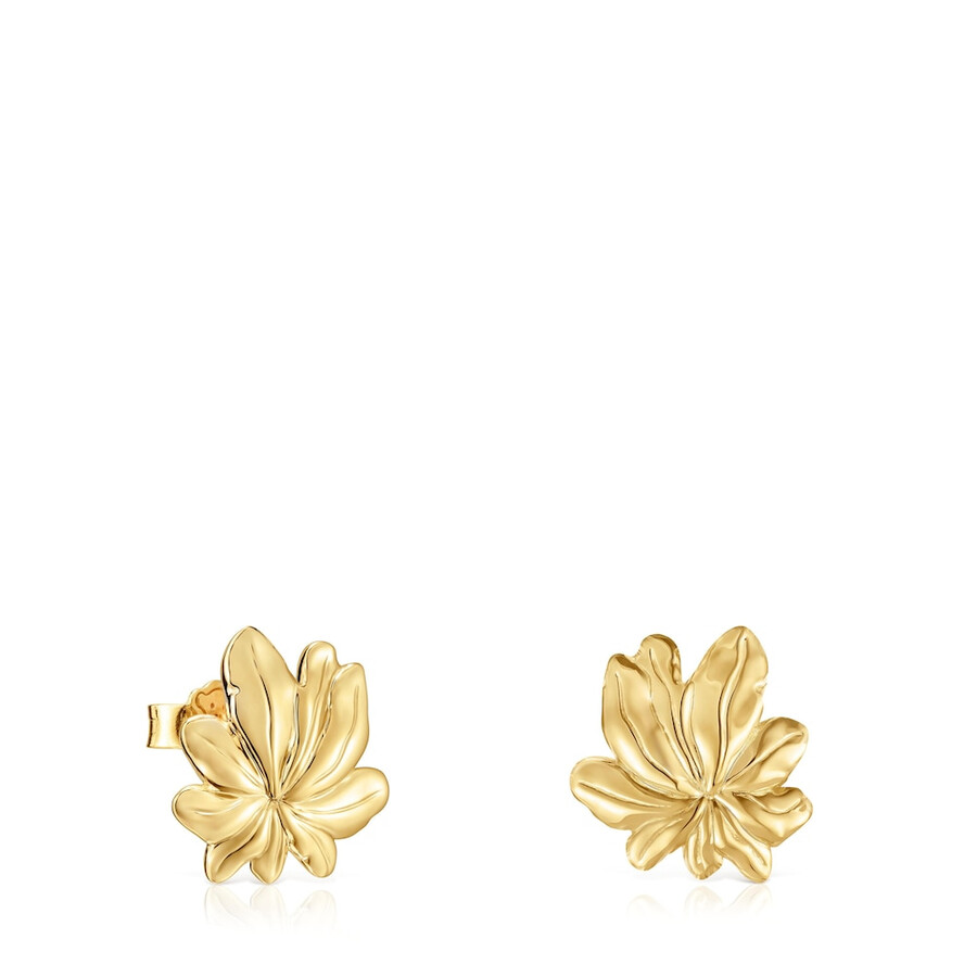 orecchini placcati in oro 18kt su argento con motivo yagrumo