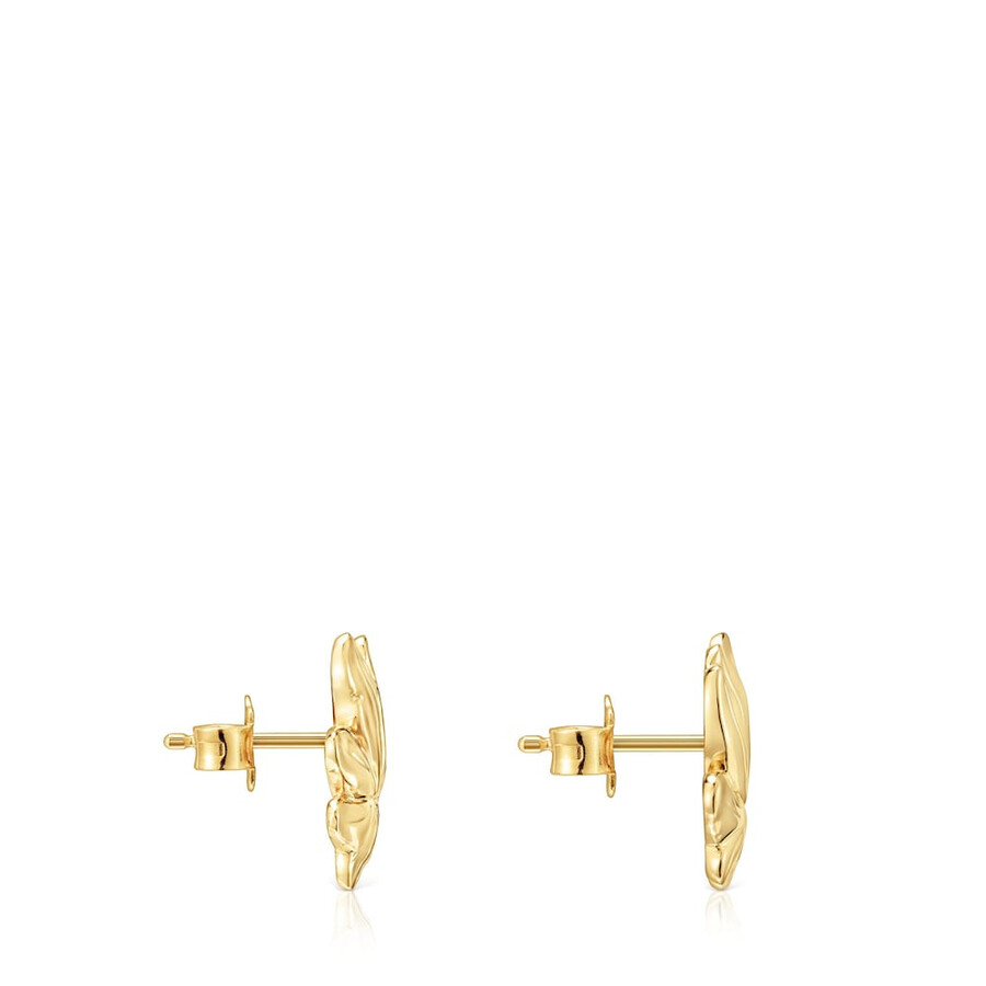 orecchini placcati in oro 18kt su argento con motivo yagrumo