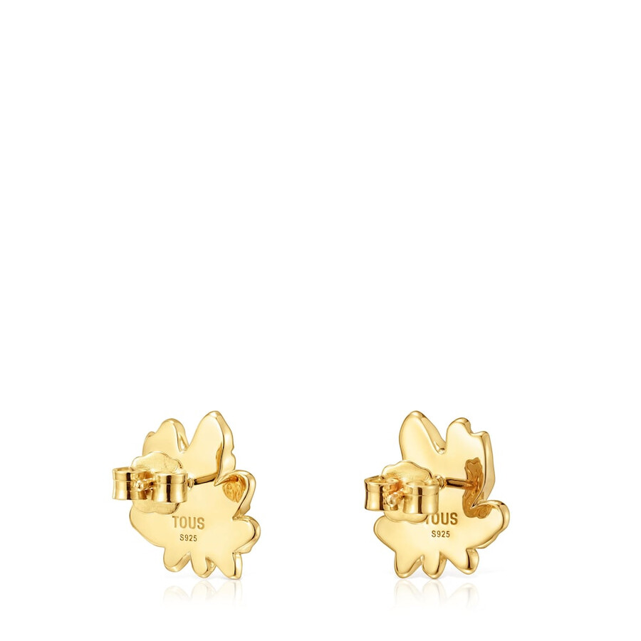 orecchini placcati in oro 18kt su argento con motivo yagrumo