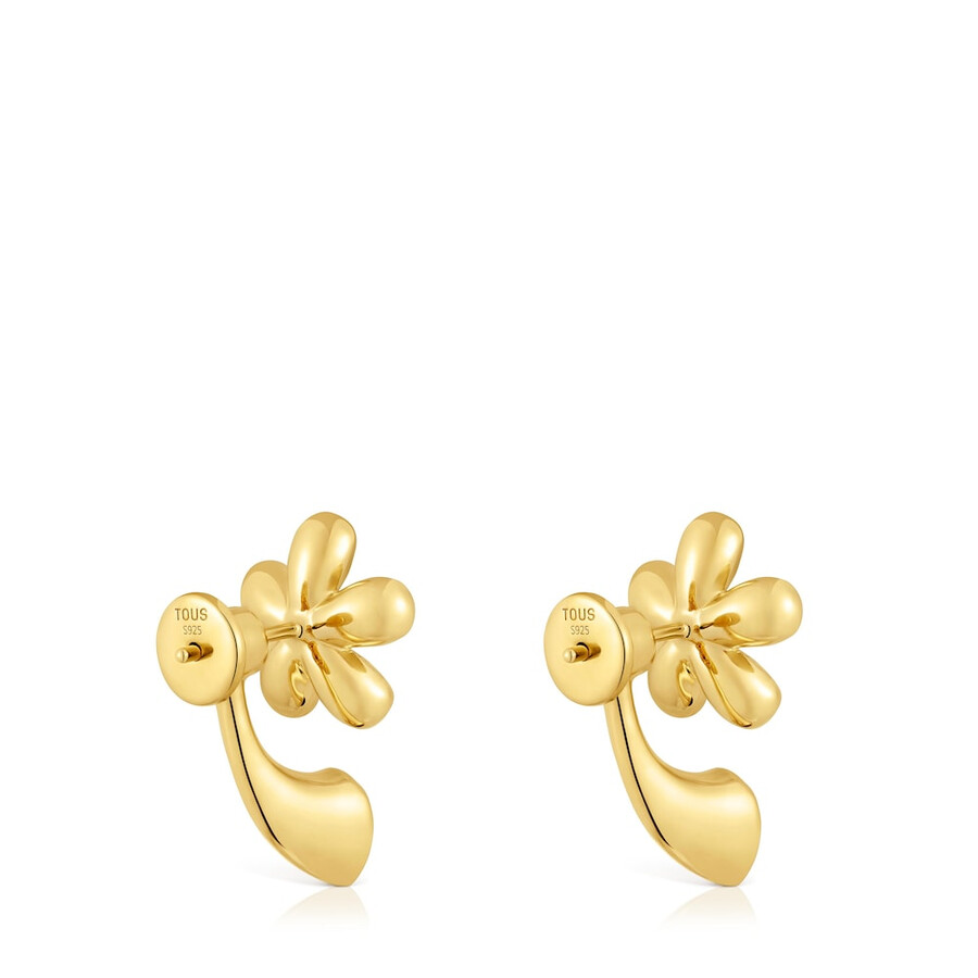 orecchini a forma di fiore con placcatura in oro 18kt su argento e margherita in ametista