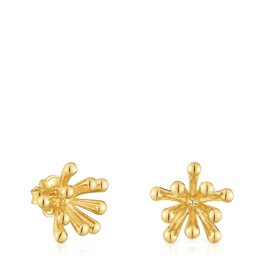 orecchini tous garden da 17 mm placcati in oro 18 kt su argento