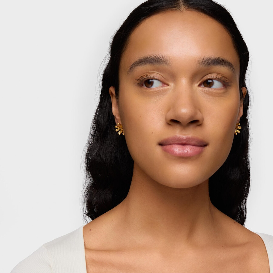 orecchini tous garden da 17 mm placcati in oro 18 kt su argento