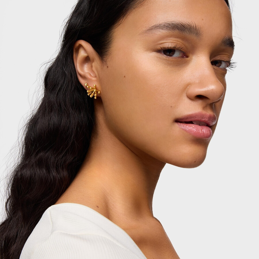 orecchini tous garden da 17 mm placcati in oro 18 kt su argento