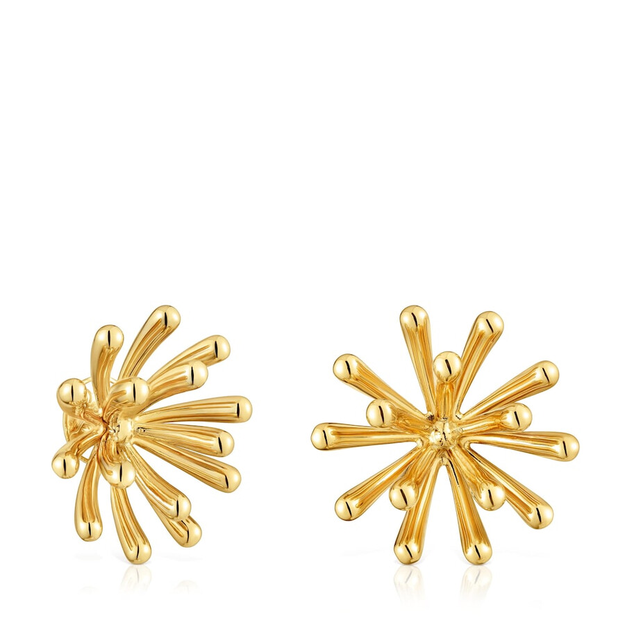 orecchini tous garden da 28 mm placcati in oro 18 kt su argento