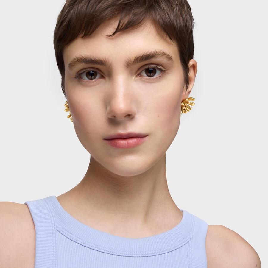 orecchini tous garden da 28 mm placcati in oro 18 kt su argento