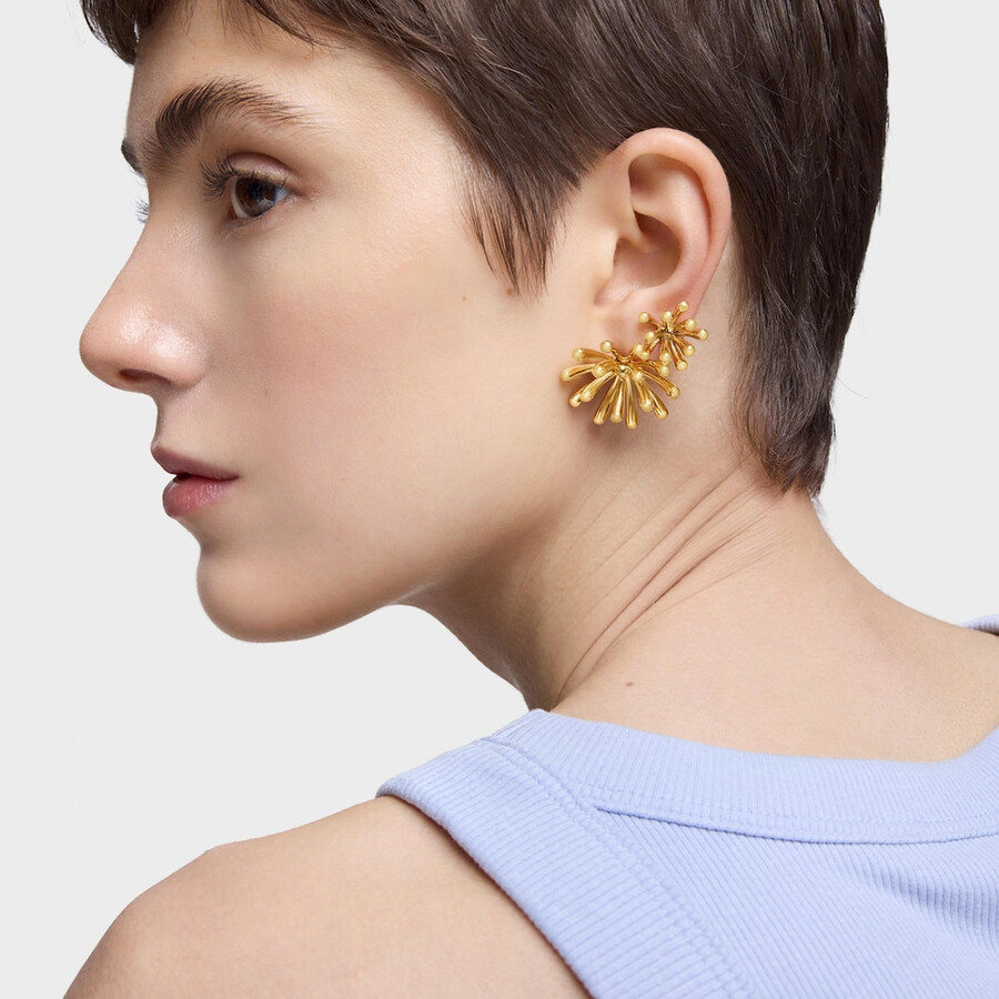 orecchini tous garden da 28 mm placcati in oro 18 kt su argento