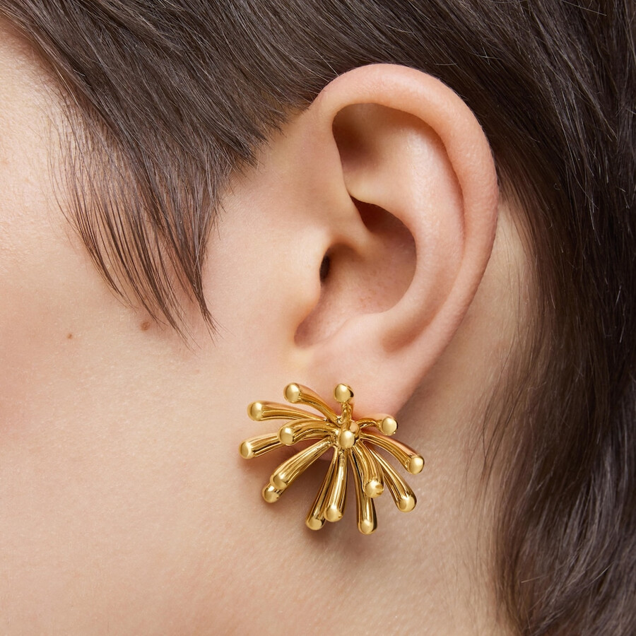 orecchini tous garden da 28 mm placcati in oro 18 kt su argento