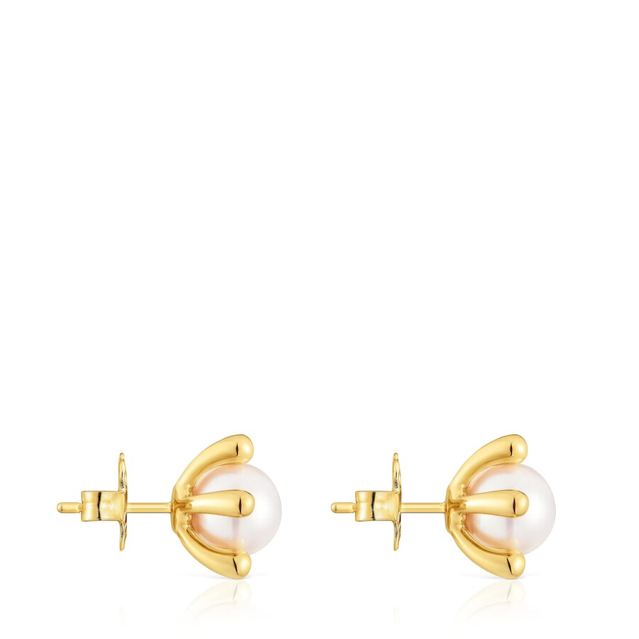 orecchini placcati in oro 18kt su argento con perle coltivate tous garden