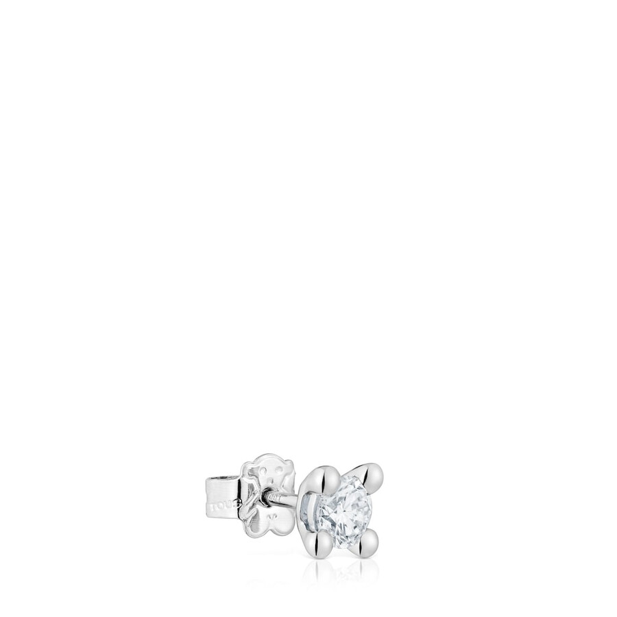 orecchino singolo in platino con diamante di laboratorio da 050 ct tous shine lgd