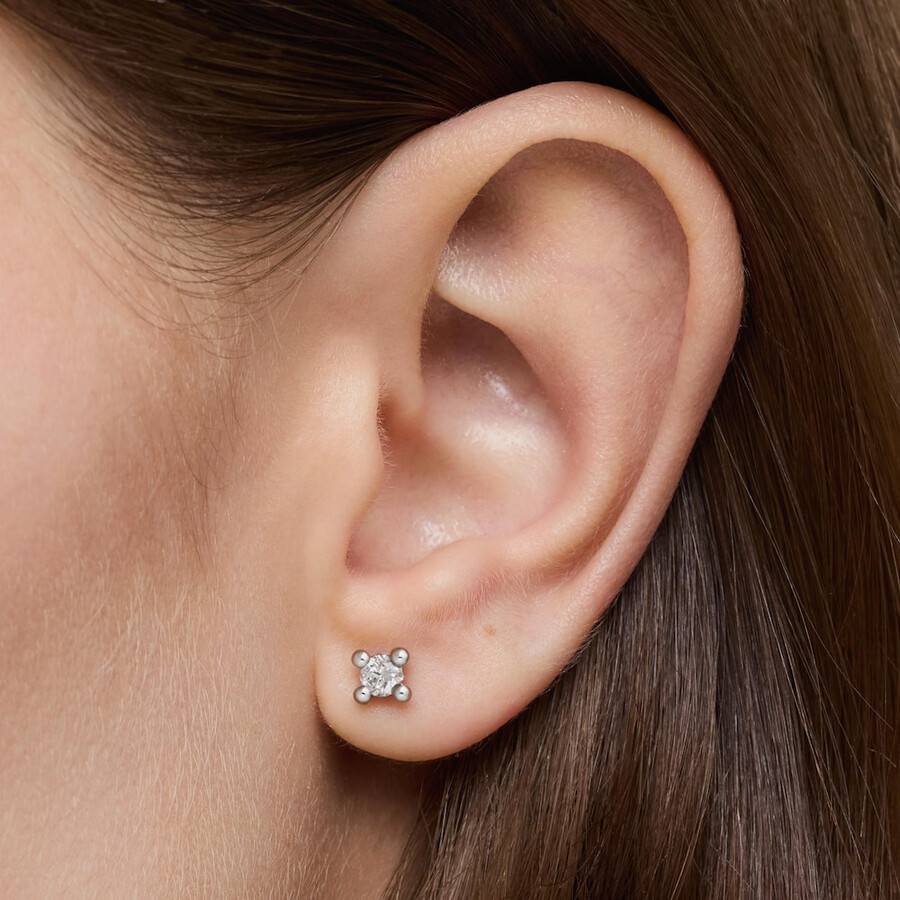 orecchini in platino con diamanti coltivati in laboratorio da 036 ct tous shine lgd