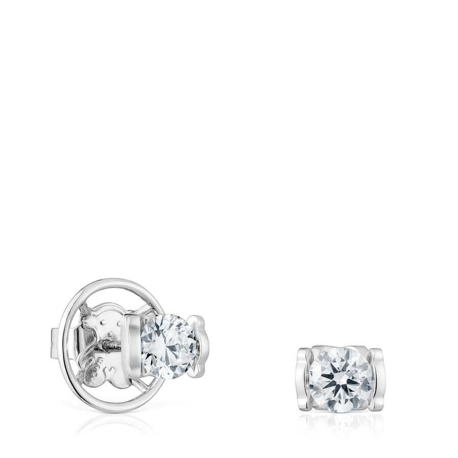 orecchini corti in platino con diamanti coltivati in laboratorio da 100 ct tous sweet diamonds lgd