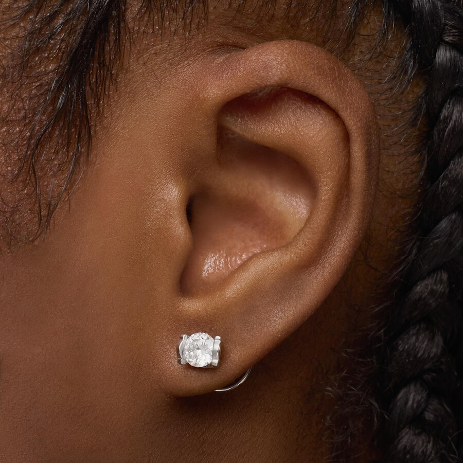 orecchini corti in platino con diamanti coltivati in laboratorio da 100 ct tous sweet diamonds lgd