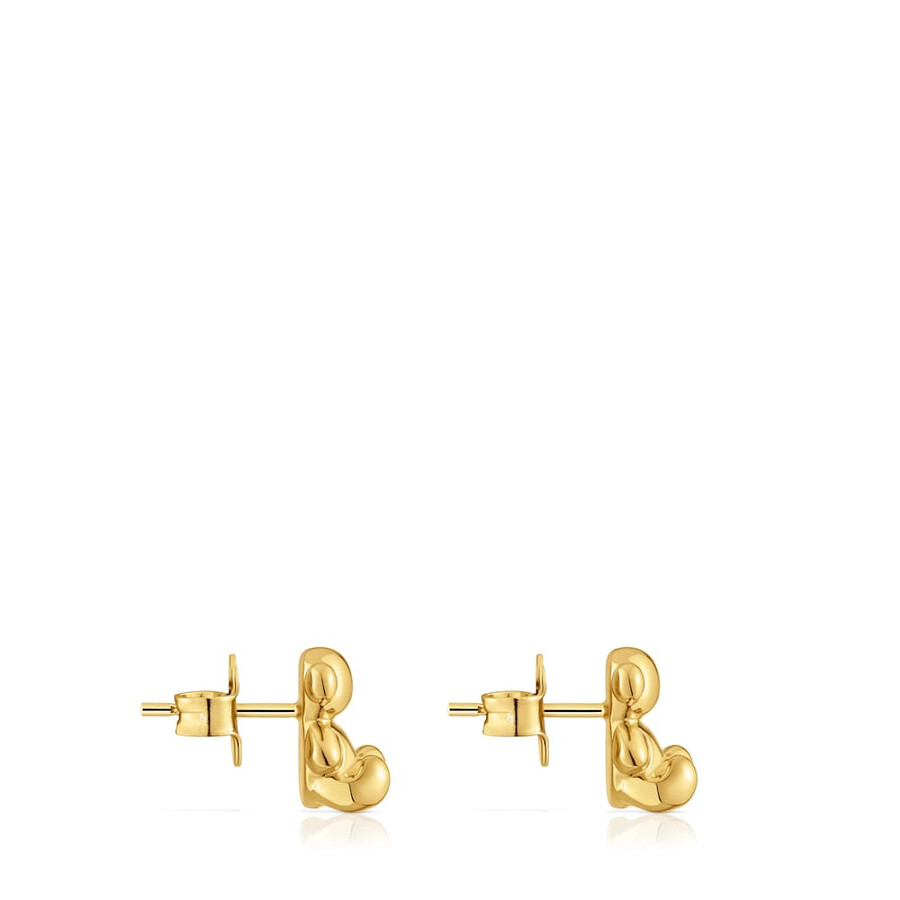 orecchini bold bear da 10 mm con placcatura in oro 18kt su argento