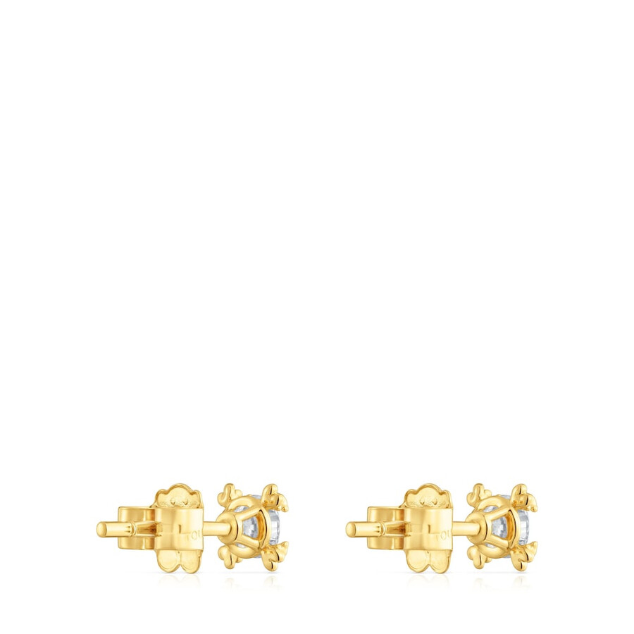 orecchini in argento placcato oro 18kt da 6 mm con diamanti coltivati in laboratorio tous color lab