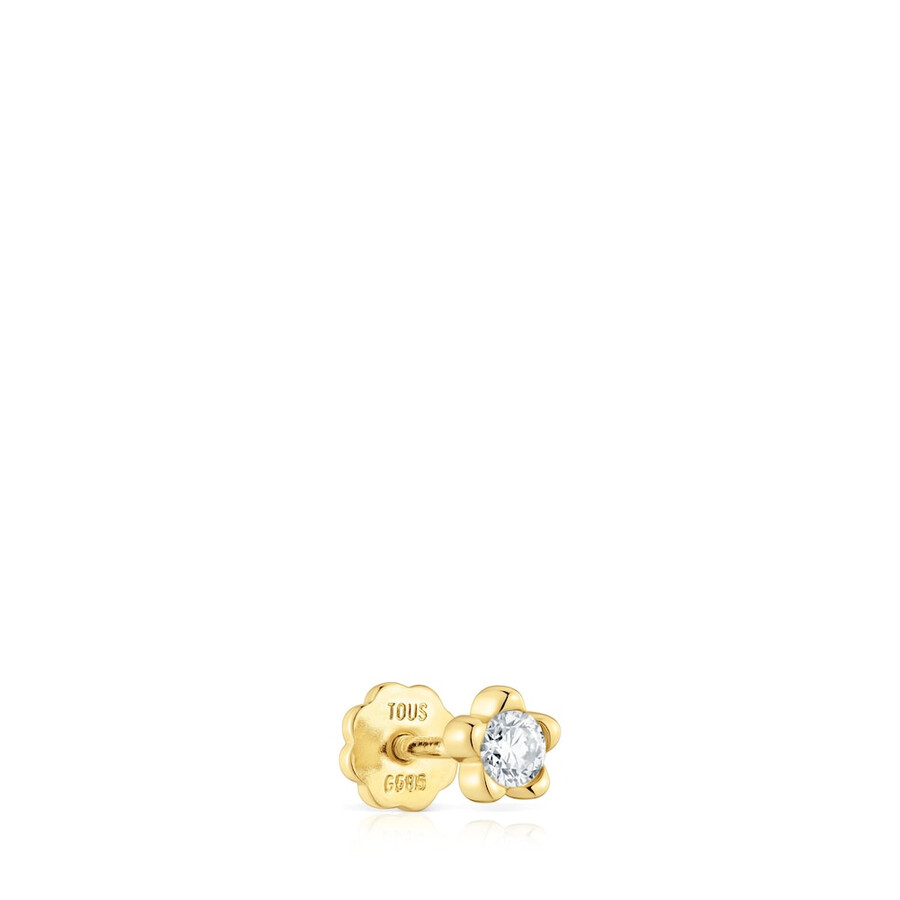 orecchini a forma di fiore in oro con diamanti coltivati in laboratorio tous lili