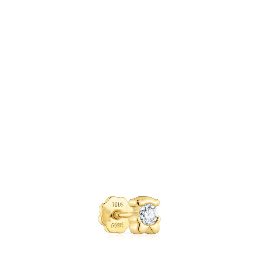 orecchino gold bear con diamanti creati in laboratorio tous lili