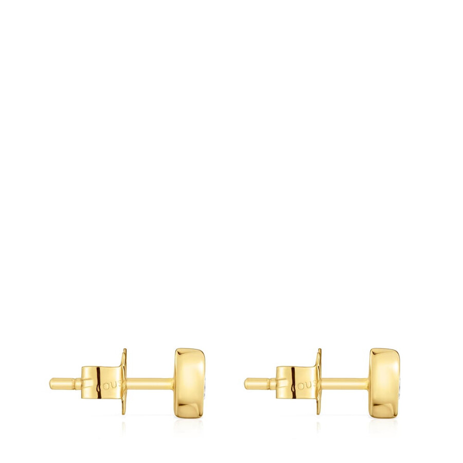 orecchini a forma di cuore in oro da 6 mm con diamanti di laboratorio tous lili