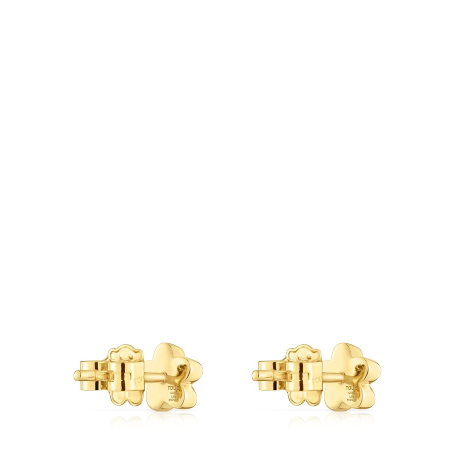 orecchini a forma di fiore in oro da 6 mm con diamanti coltivati in laboratorio tous lili