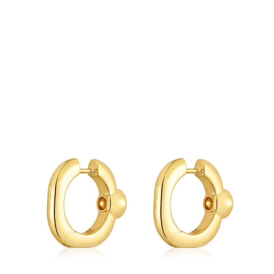 orecchini a cerchio da 18 mm con placcatura in oro 18kt su argento e diamanti coltivati in laboratorio linea lgd