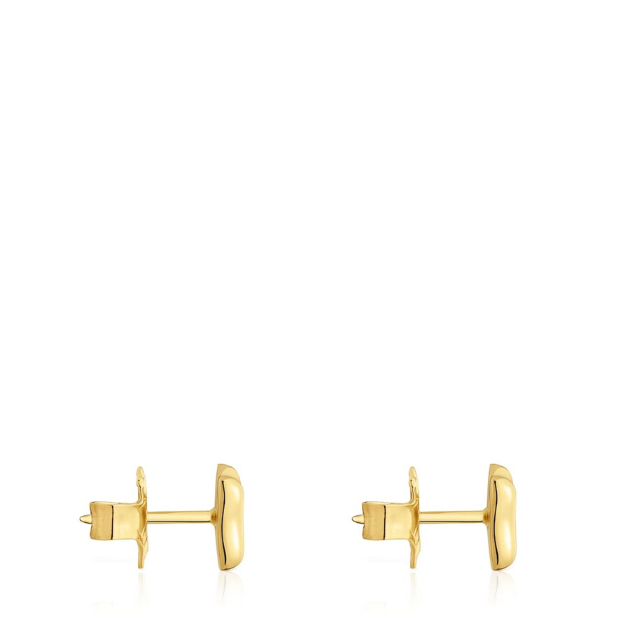 orecchini a fiocco con placcatura in oro 18kt su nastro tous in argento