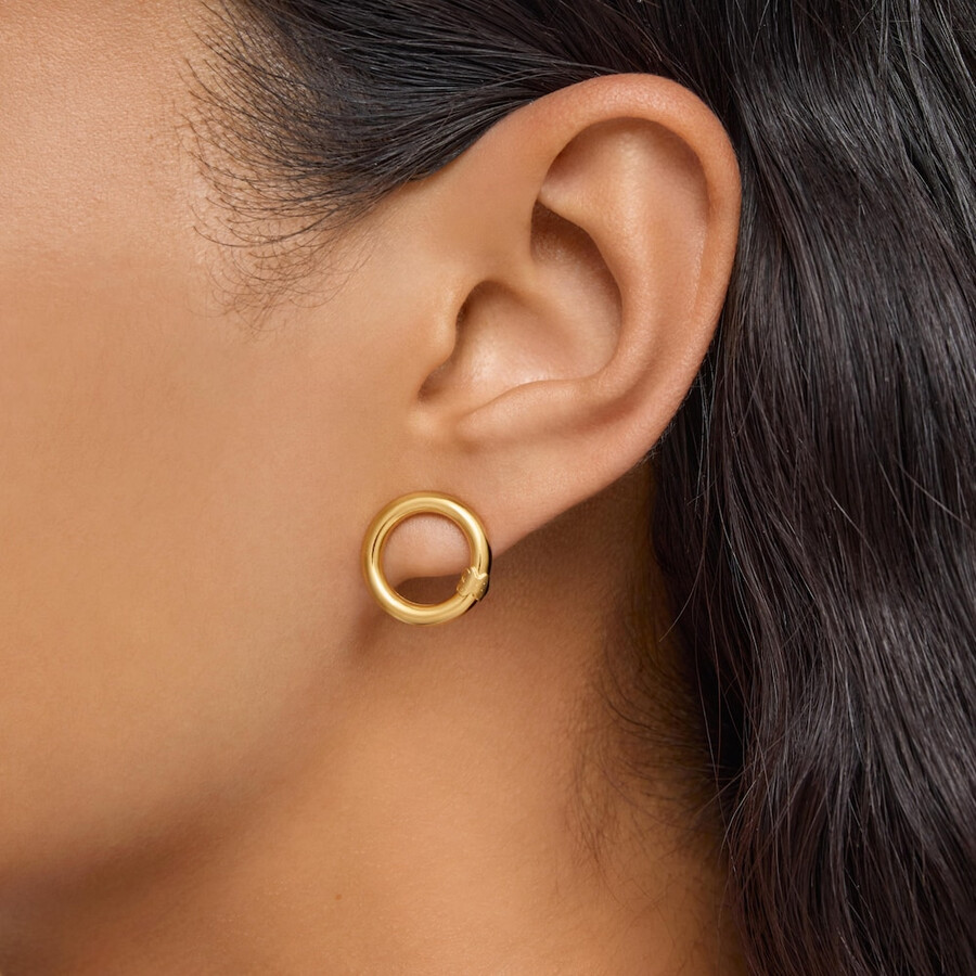 orecchini lunghi con placcatura in oro 18kt su argento e ametista hold