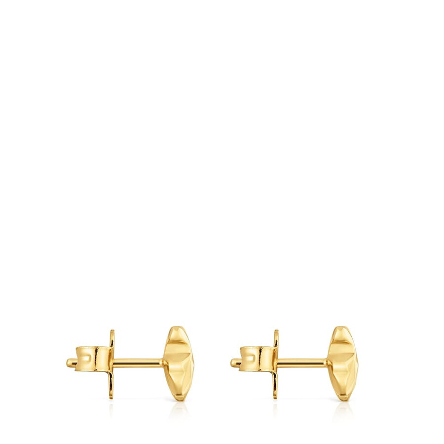 orecchini con orso e placcatura in oro 18kt su argento icon metal