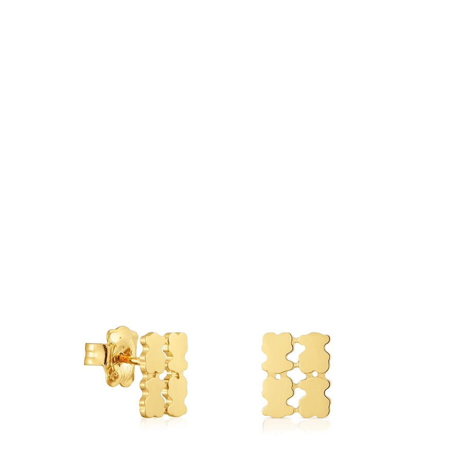 orecchini con placcatura in oro 18kt su argento tous sweet 40s