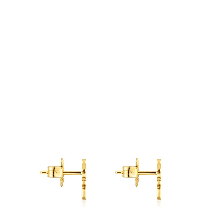 orecchini con placcatura in oro 18kt su argento tous sweet 40s