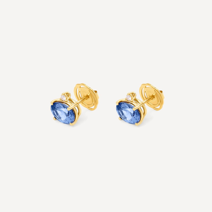 orecchini in oro con tanzanite e diamanti tous atelier