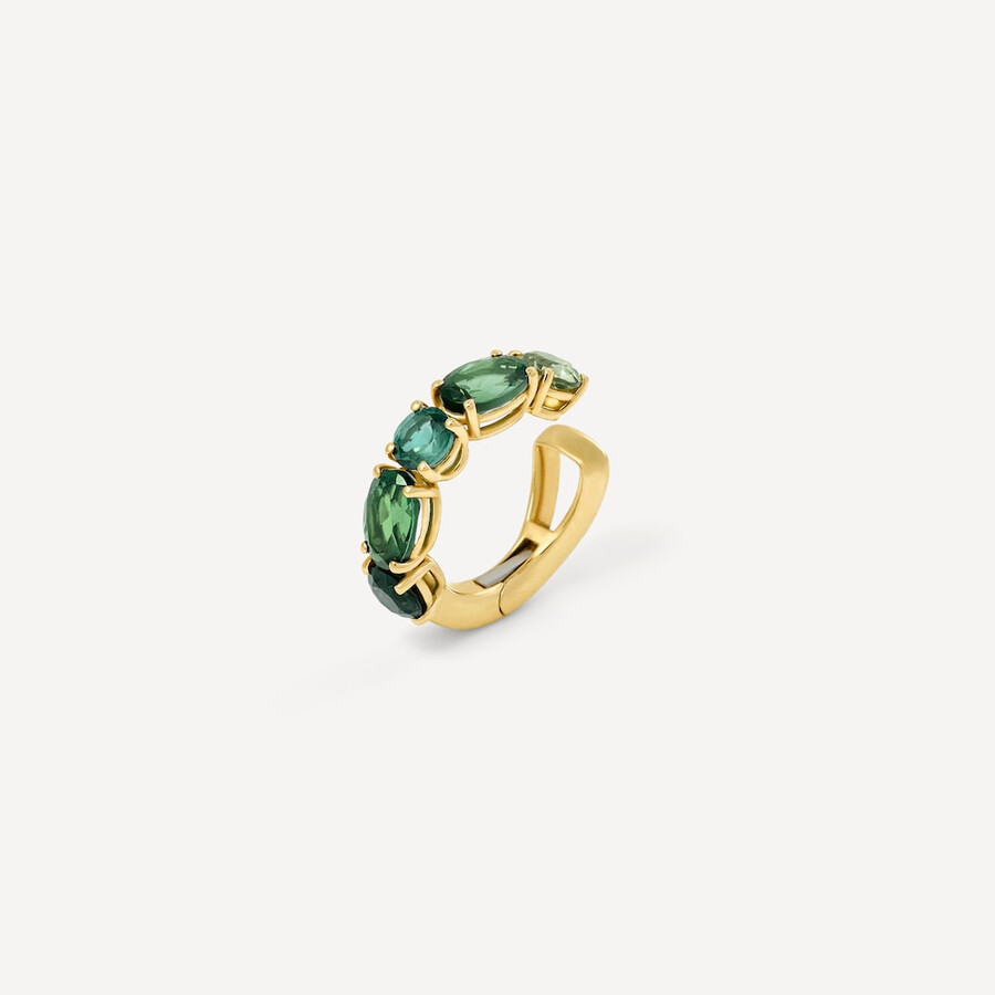 orecchino earcuff in oro con tormalina peridoto e diopside cromato tous atelier