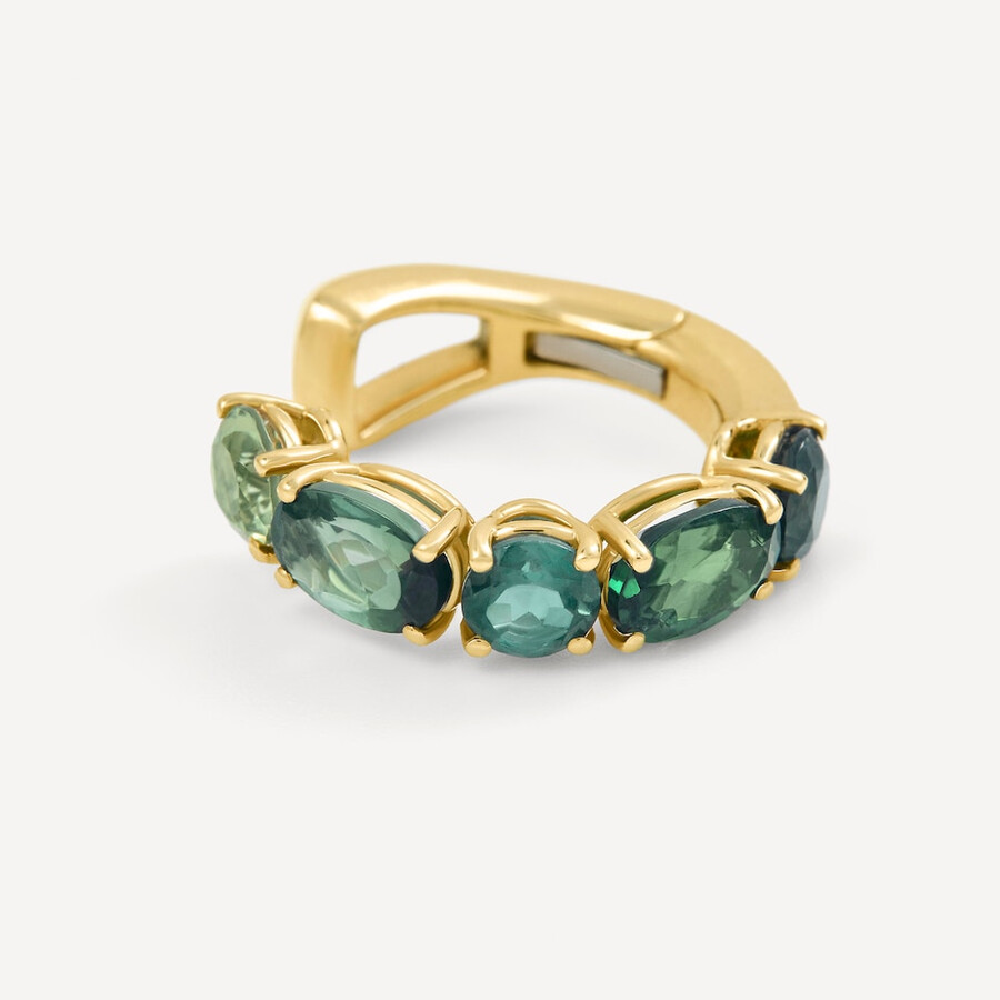 orecchino earcuff in oro con tormalina peridoto e diopside cromato tous atelier