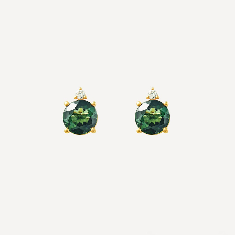 orecchini in oro con tormalina verde e diamanti tous atelier