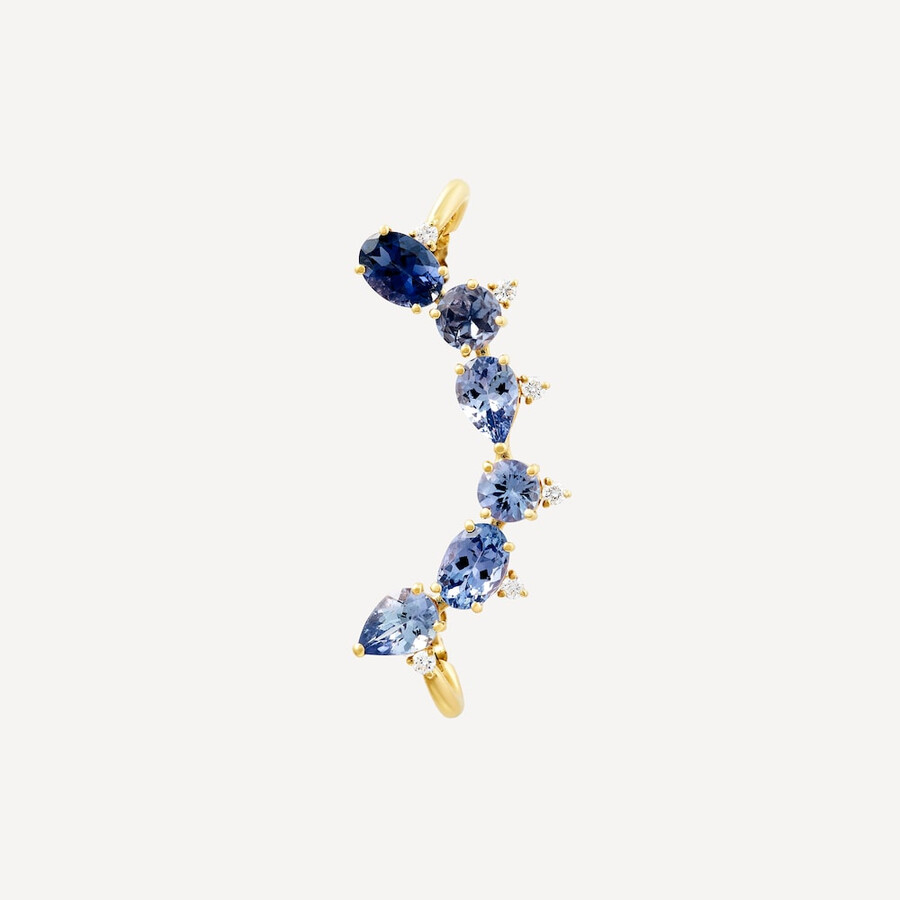 orecchino earcuff in oro con tanzanite iolite e diamanti tous atelier