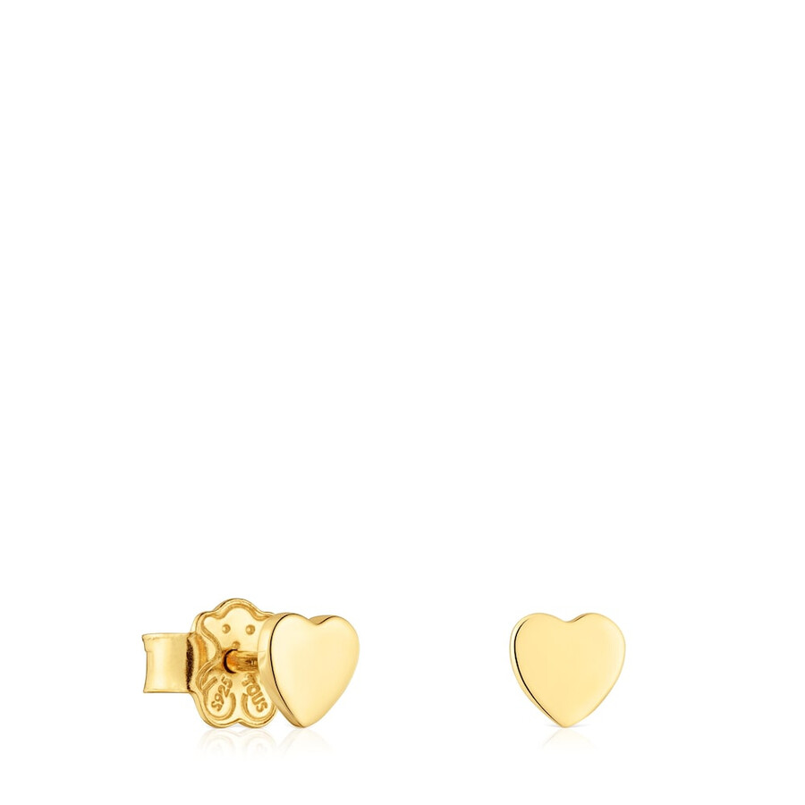 orecchini a cuore con placcatura in oro 18kt su argento tous motifs