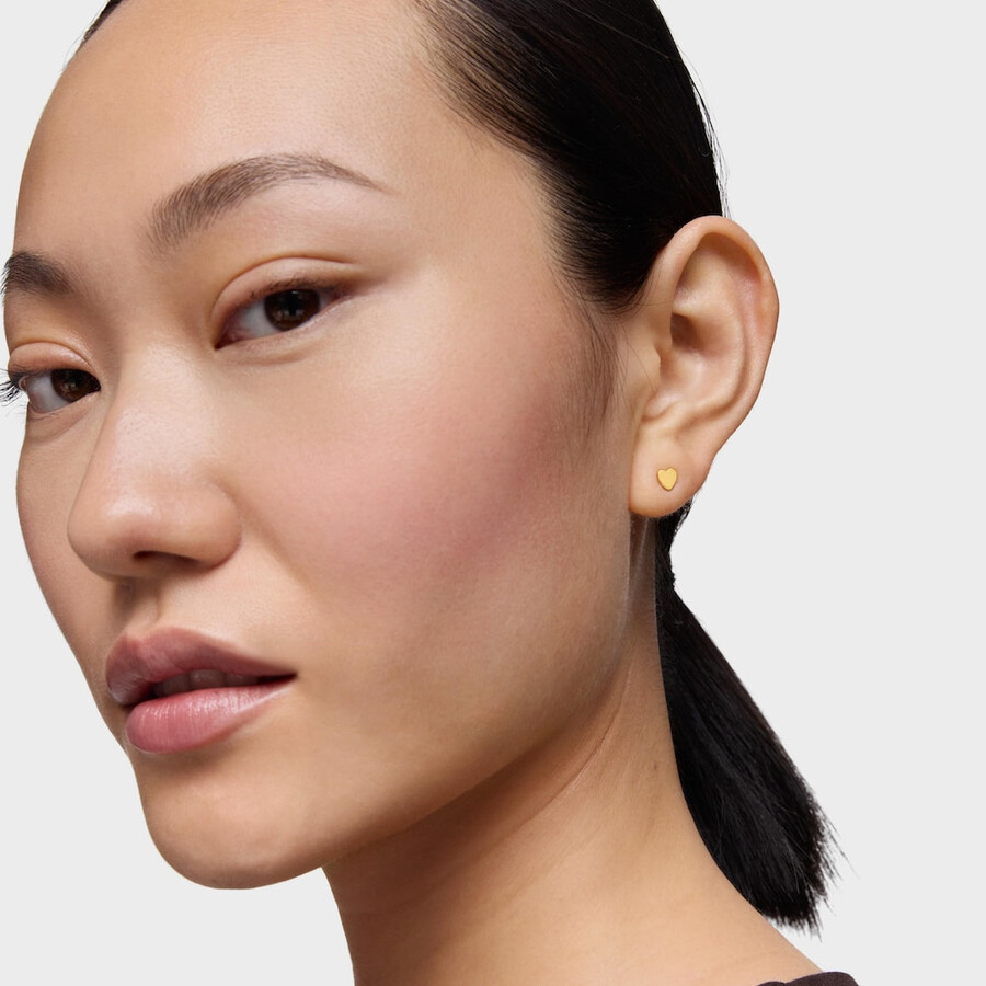 orecchini a cuore con placcatura in oro 18kt su argento tous motifs