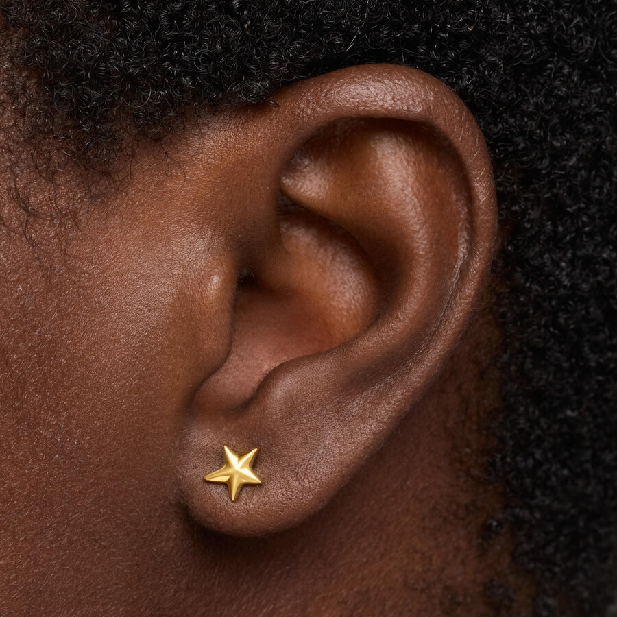 orecchini a stella con placcatura in oro 18kt su argento tous motifs