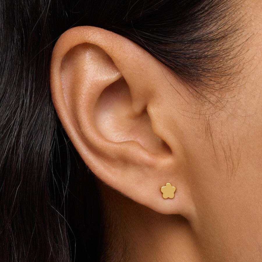 orecchini a forma di fiore con placcatura in oro 18kt su argento tous motifs