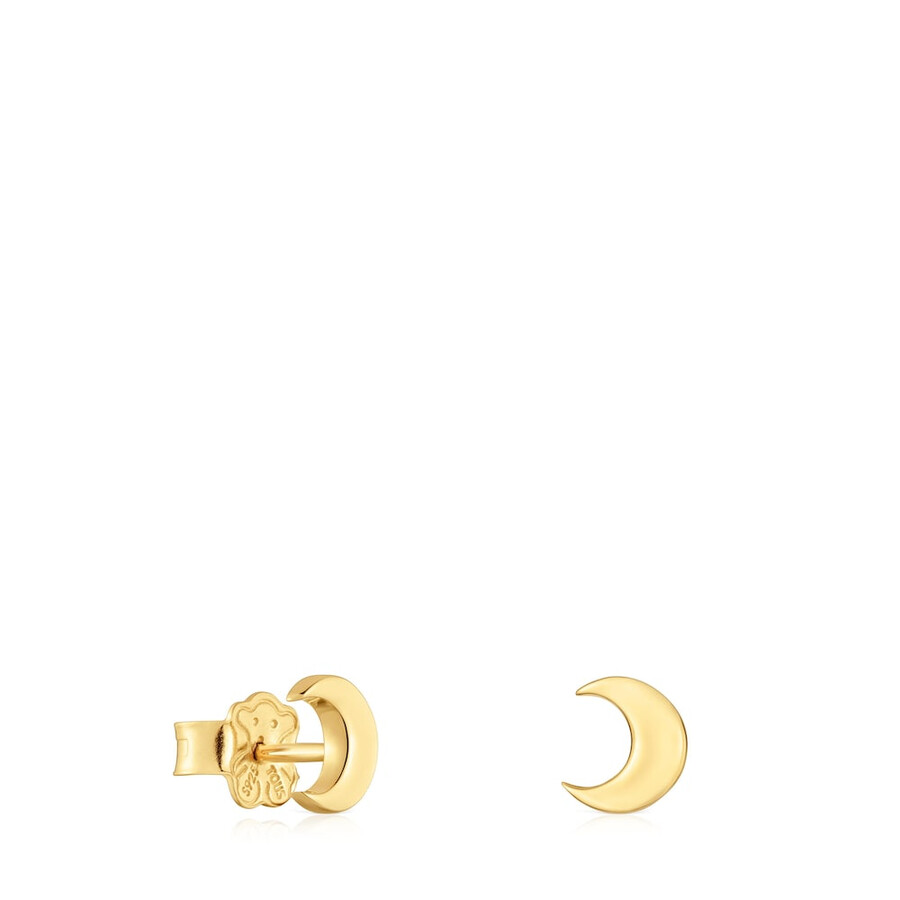 orecchini a forma di luna con placcatura in oro 18kt su argento tous motifs