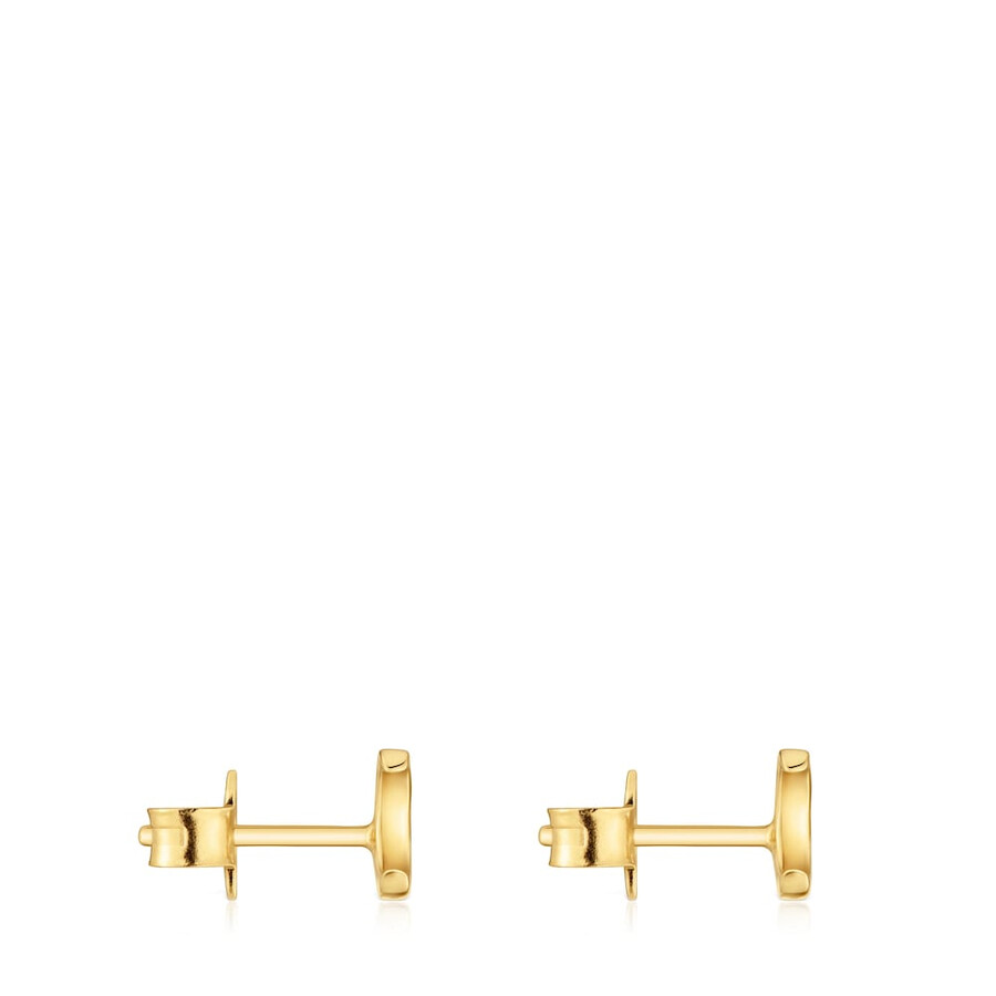 orecchini a forma di luna con placcatura in oro 18kt su argento tous motifs