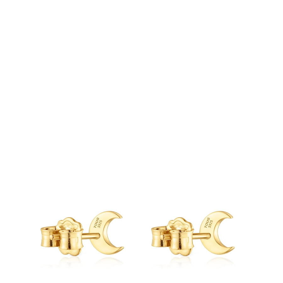 orecchini a forma di luna con placcatura in oro 18kt su argento tous motifs